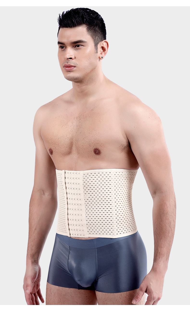 Men Compression Shapewear Waist Trainer Trimmer Belt Corset For Abdomen Belly Shapers Tummy Control Fitness Slimming Body Shaper OEM Manufacturer