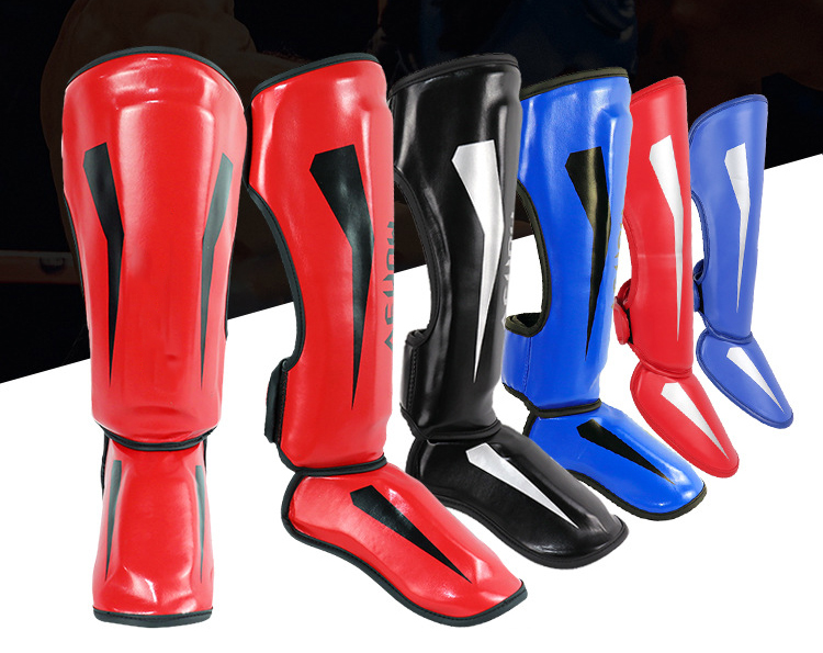 Muay Thai leg protection Sanda combat foot protector boxing thicken combat gear ankle protection Taekwondo leg protection board Trade Factory Direct