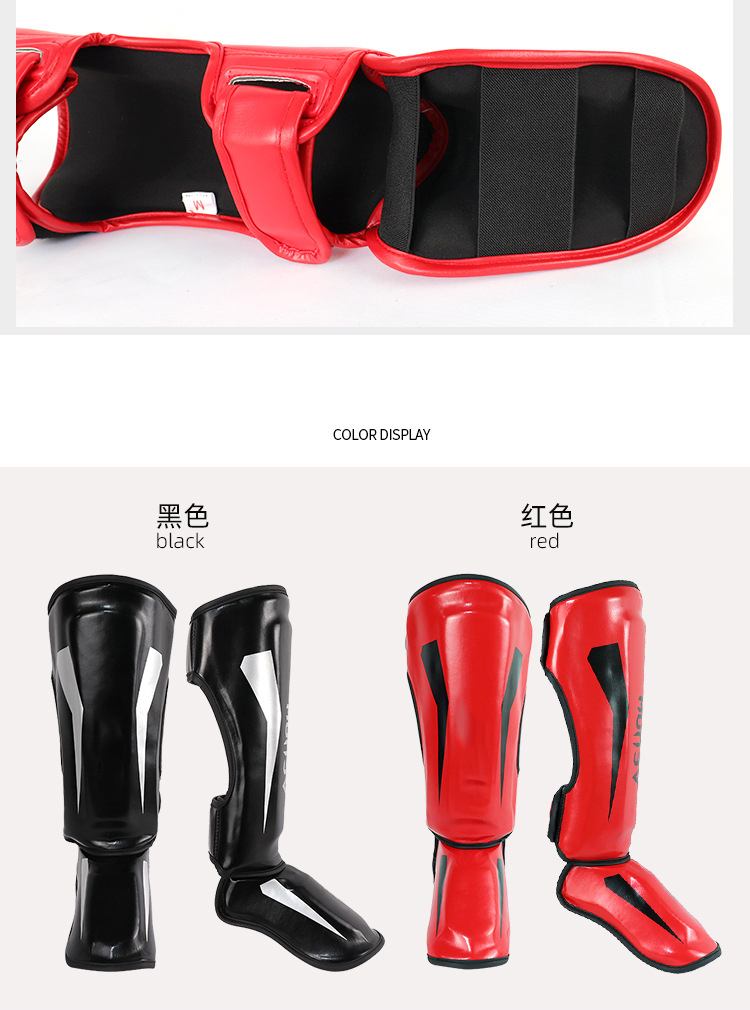 Muay Thai leg protection Sanda combat foot protector boxing thicken combat gear ankle protection Taekwondo leg protection board Trade Factory Direct