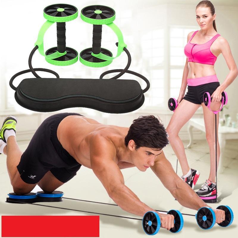 Multi-functional belly double wheel pull dumbbell fitness equipment home with twisted waist disc machine Export Wholesale