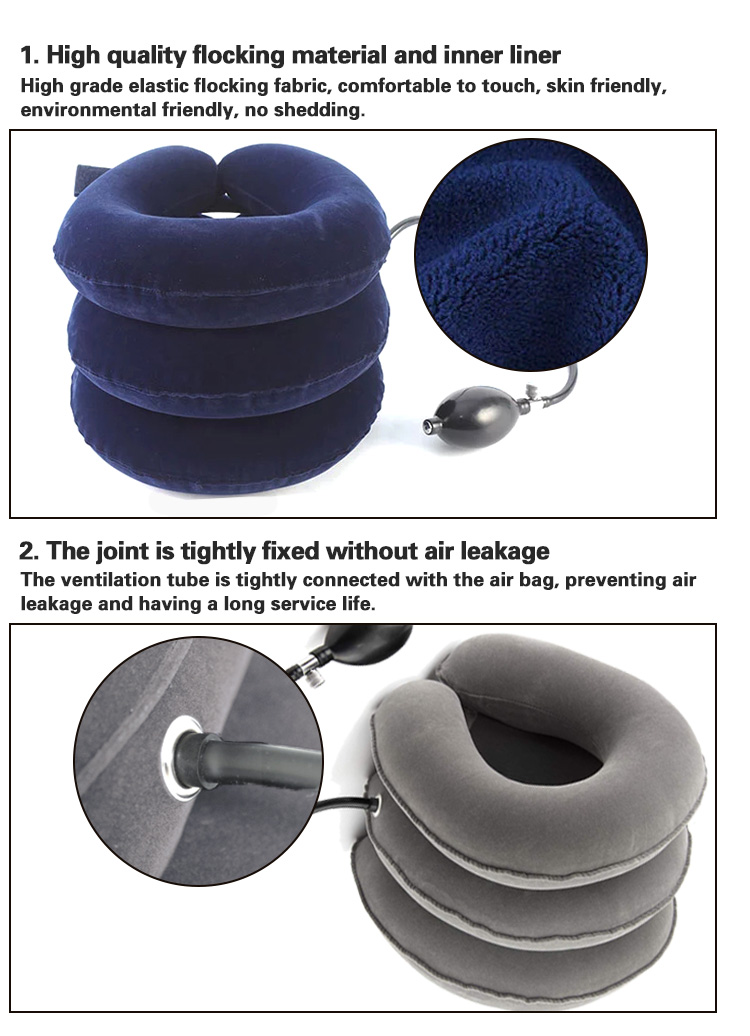 Neck Inflatable Pillow Collar Tractor Air Cervical Traction Device Support Vertebra Orthopedics Massage Relaxation Brace Bulk Wholesale
