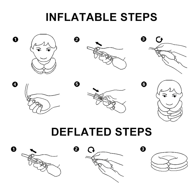 Neck Inflatable Pillow Collar Tractor Air Cervical Traction Device Support Vertebra Orthopedics Massage Relaxation Brace Bulk Wholesale