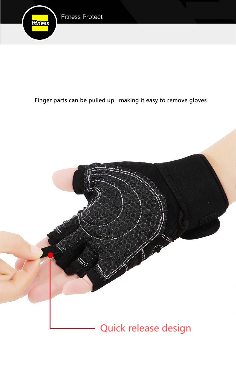 New fitness gloves for men and women protective anti-slip wrist protection barbell cycling equipment half finger gloves OEM Manufacturer