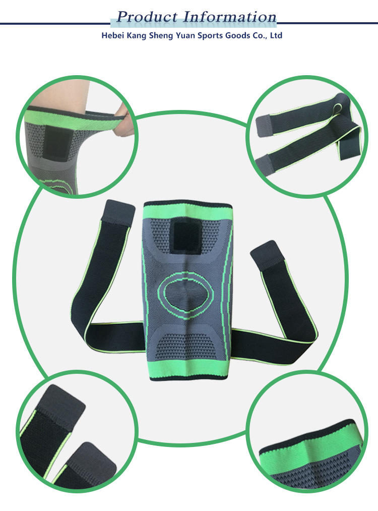 Nylon Knee Support Compression Sleeves Joint Pain Arthritis Relief Running Fitness Elastic Wrap Knee  Brace Production Wholesale Operations