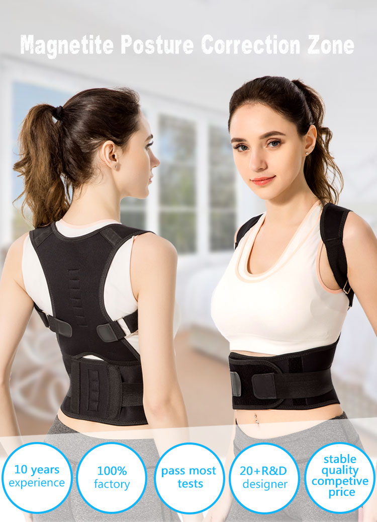 Orthopedic Corset Back Posture Corrector Magnetic Brace Belt Shoulder Back Support Magnet Bandage Vest ODM Manufacturing Efficiency