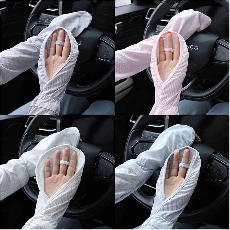 Outdoor Ice Sleeve Gloves Women's Summer Driving Sun Protection Arm Sleeves Loose Breathable Arm Guard UV Over sleeves China Bulk Supplier