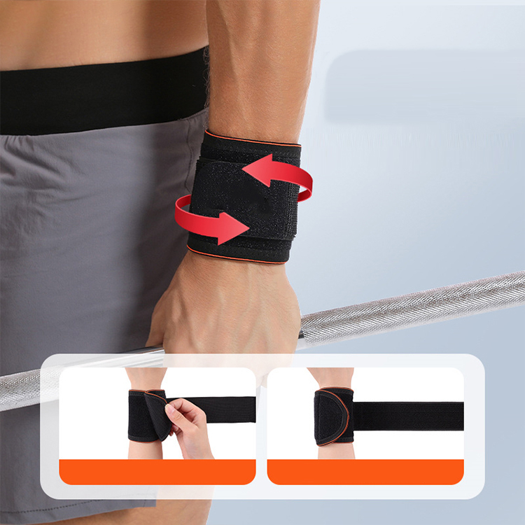 Outdoor sports wrap compression wrist guard sweat absorbing breathable weightlifting fitness wrist protection Custom Factory Production Trade