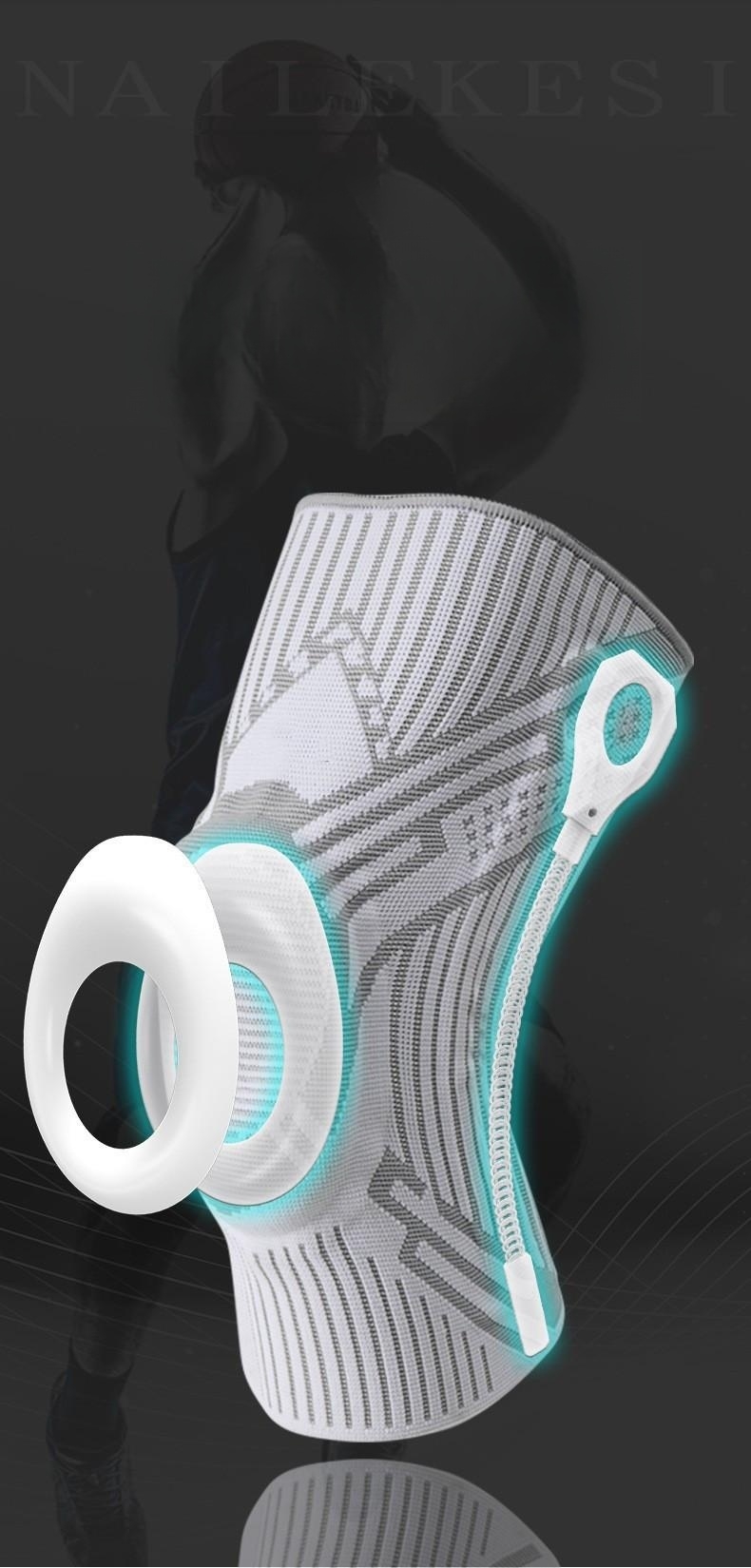 Pain relief compression knee brace with belt Silicone knee pads for man and woman China Exporter Custom Solutions