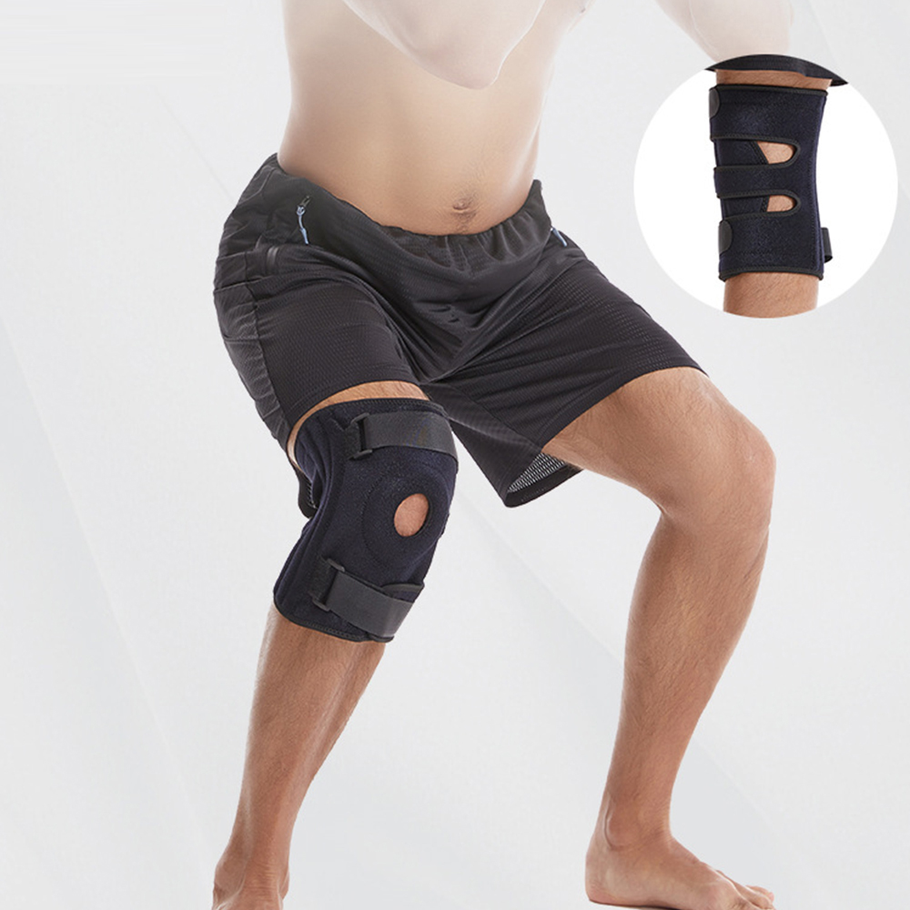 Plus size sports knee brace strap pressure silicone spring adjustable hiking knee brace patella protection cover Affordable Wholesale Services