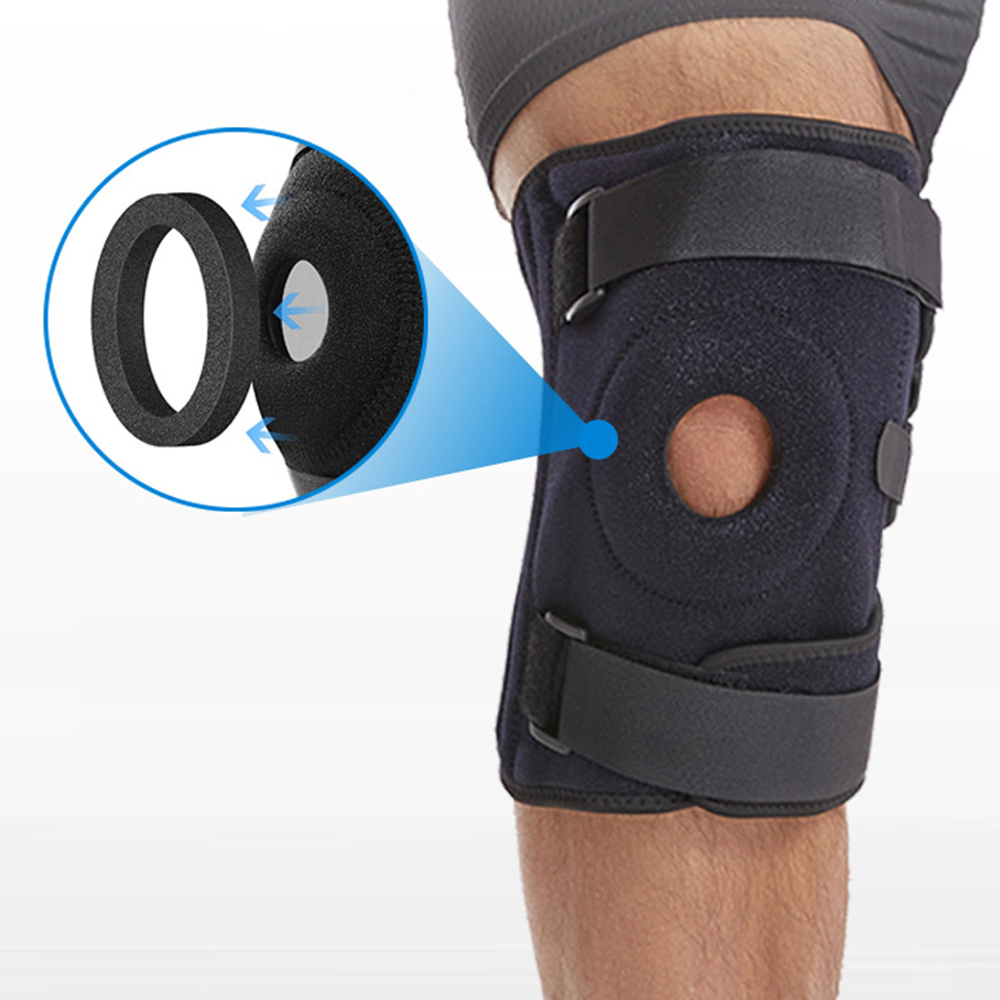Plus size sports knee brace strap pressure silicone spring adjustable hiking knee brace patella protection cover Affordable Wholesale Services