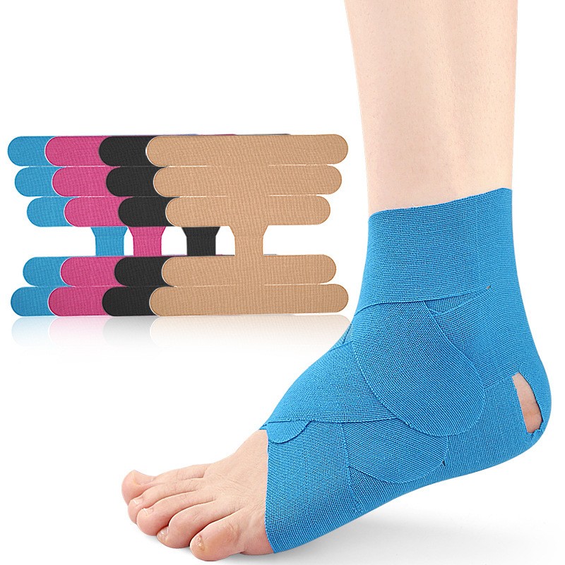 Pre-cut X-shaped Colored Kinesiology Tape Intramuscular patch Elastic Sports Adhesive ankle protection muscle patch Product Sourcing