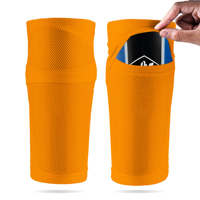Professional Football Mesh Fabric breathable brace support sleeve With Pocket Protect Shin Quality Manufacturing Processing