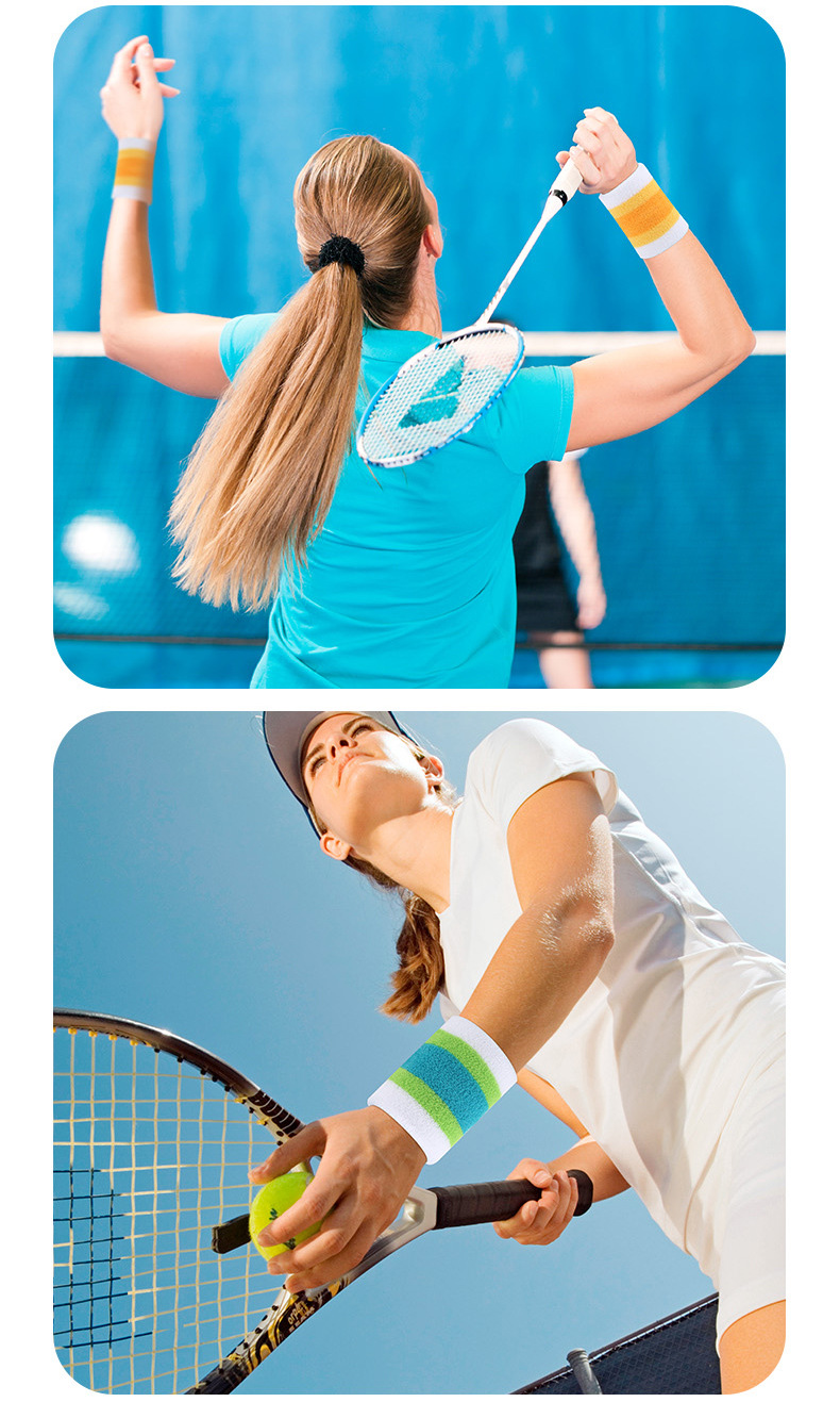 Professional Tennis Sport Wristband Volleyball Gym Wrist Brace Support Sweat Band Towel Bracelet Protector Global Wholesale Market