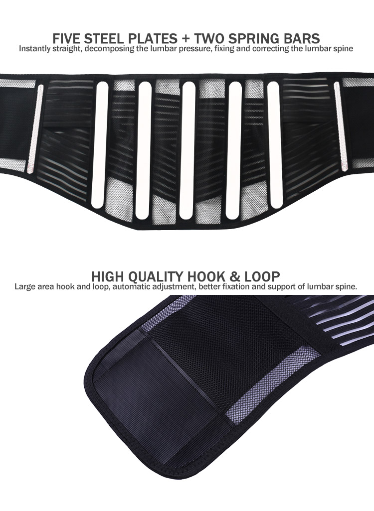 Quality Elastic Breathable Pressurized Slimming Waist Support Lumbar Back Brace Export-Oriented Factory Solutions