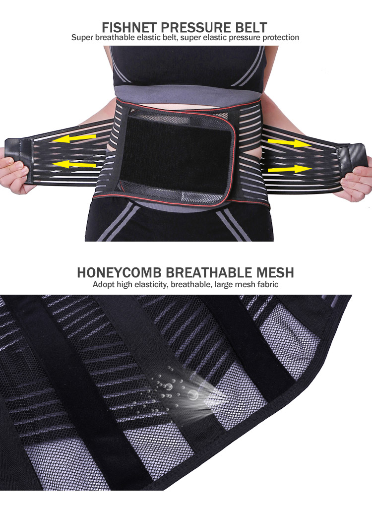 Quality Elastic Breathable Pressurized Slimming Waist Support Lumbar Back Brace Export-Oriented Factory Solutions