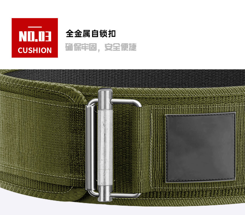 Quick Locking Weightlifting Belt Adjustable Nylon Workout Gym Belts for Men and Women Deadlifting Squatting Lifting Back Support China Bulk Supplier Customization