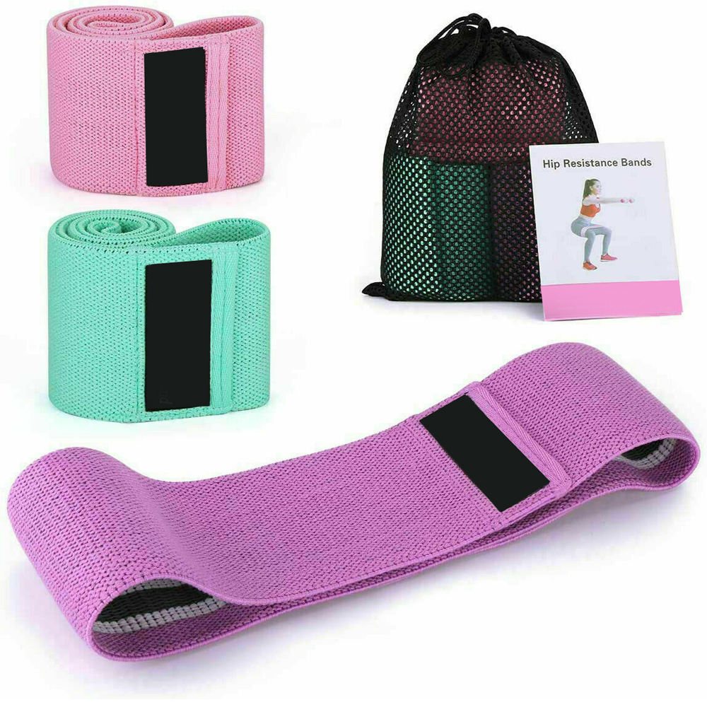 Rubber silk nylon fabric women hip circle resistance band for women outdoor indoor exercises Made in China Factory
