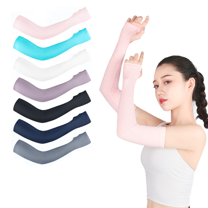 Running Golf Cycling Basketball Driving Fishing anti uv sun protective Unisex Ice Silk Arm Cover Sleeves Factory Authorized Wholesale Sourcing