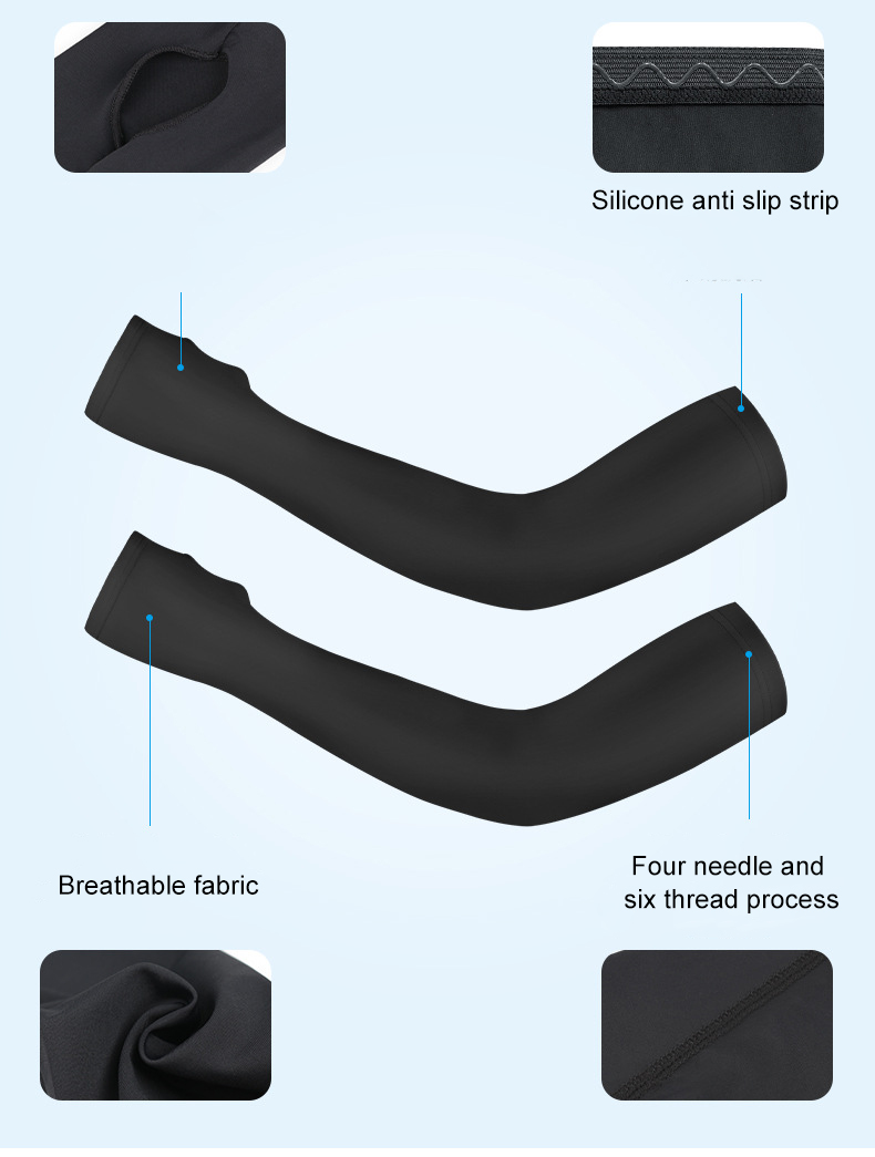 Running Golf Cycling Basketball Driving Fishing anti uv sun protective Unisex Ice Silk Arm Cover Sleeves Factory Authorized Wholesale Sourcing