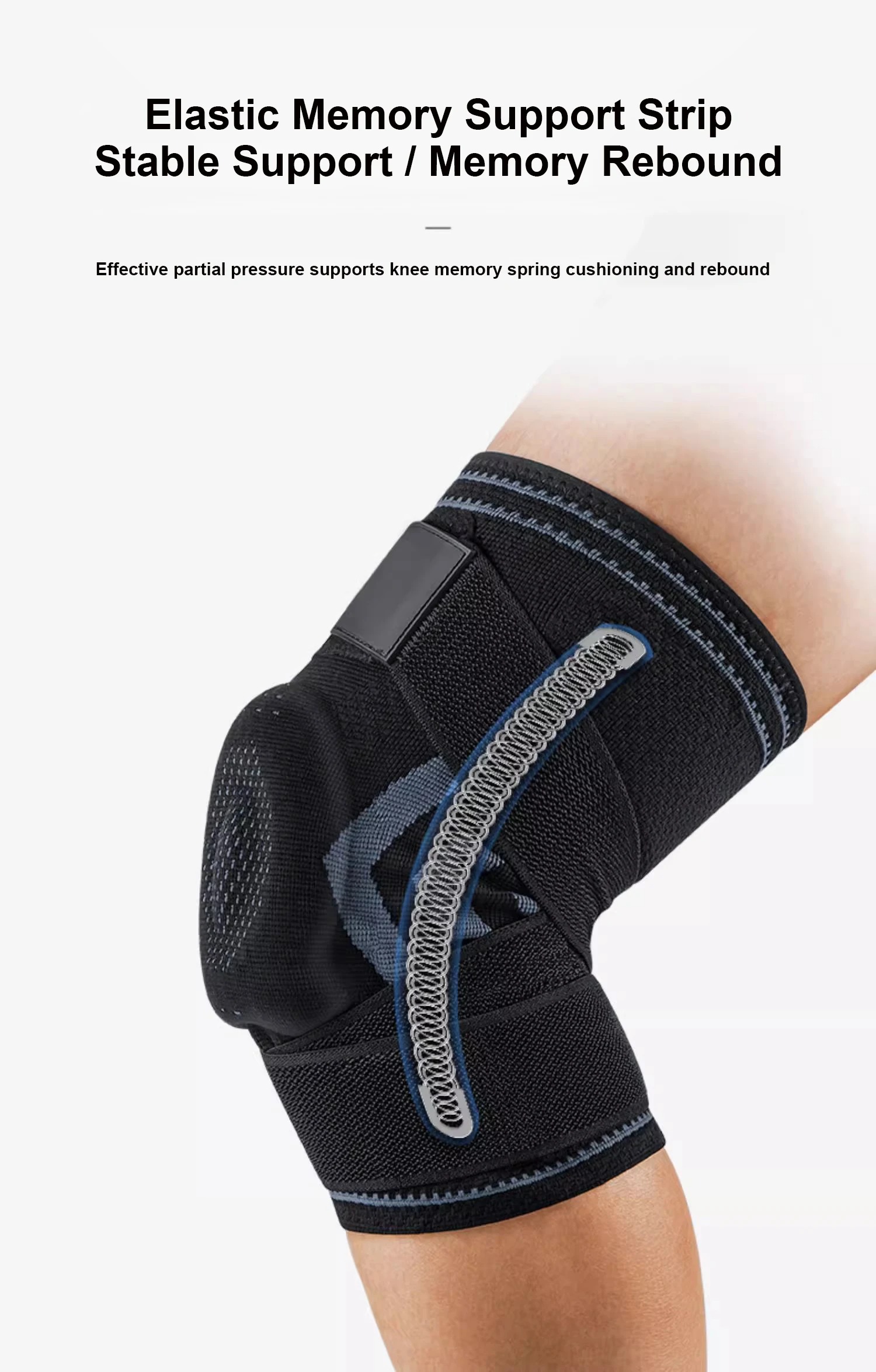 Running Knee Brace Support Straps Knee Compression Sleeves for Men & Women Meniscus Tear Arthritis Sports Joint Pain Relief Factory-Owned Wholesale Bulk Orders