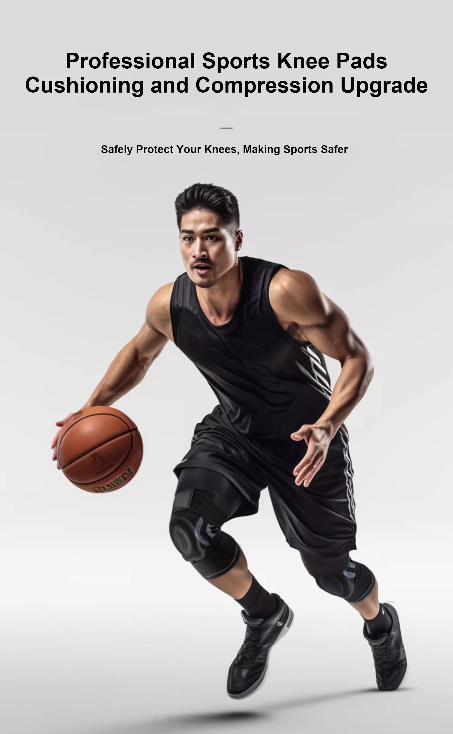 Running Knee Brace Support Straps Knee Compression Sleeves for Men & Women Meniscus Tear Arthritis Sports Joint Pain Relief Factory-Owned Wholesale Bulk Orders