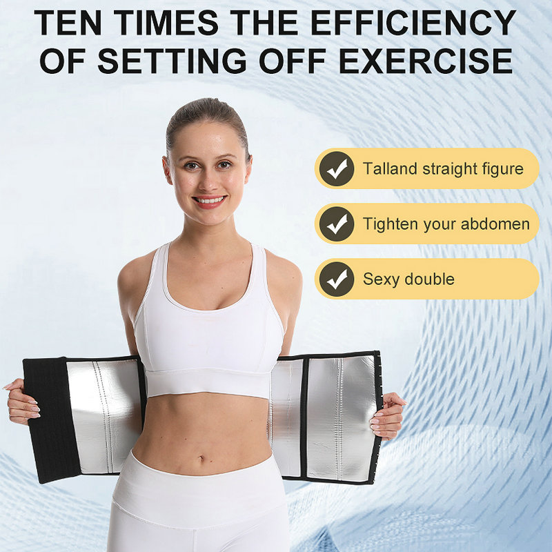 Sauna Sweat Waist Trimmer Belly Belt Wrap Workout Sport Sweat Band Abdominal Trainer Weight Loss Body Shaper Tummy Control Belt B2B Manufacturing