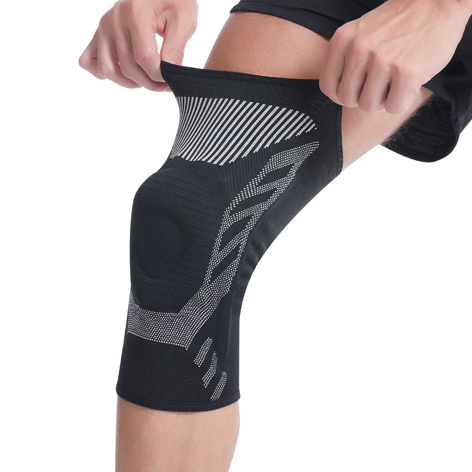 Single Protector Unisex Outdoor Sports Knee Support Yoga Football High Elastic Anti-collision Knee Brace Sleeve Industrial Exporter