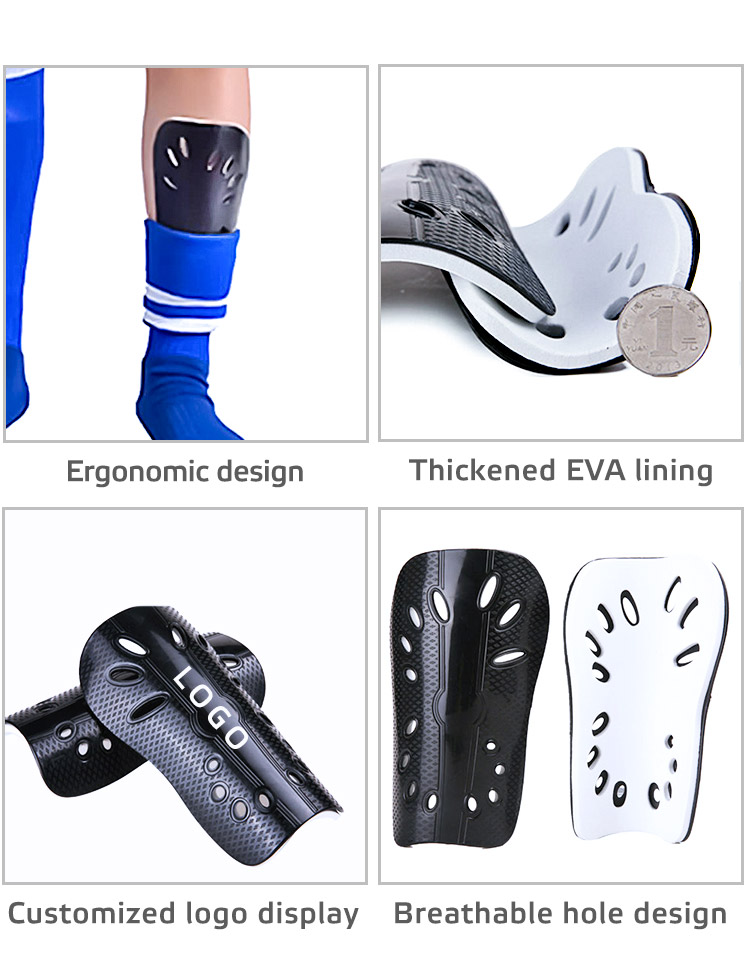 Soft Football Shin Guards Adult Kids Soccer Guards Supporters Sports Leg Sleeves Protector Protective Gear Shin Guard Export Factory