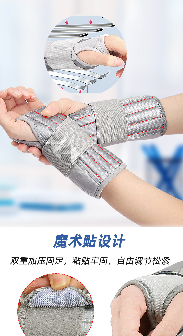 Soft and breathable strap wrap-around adjustable aluminium bar fixation compression brace China Factory Supply Services