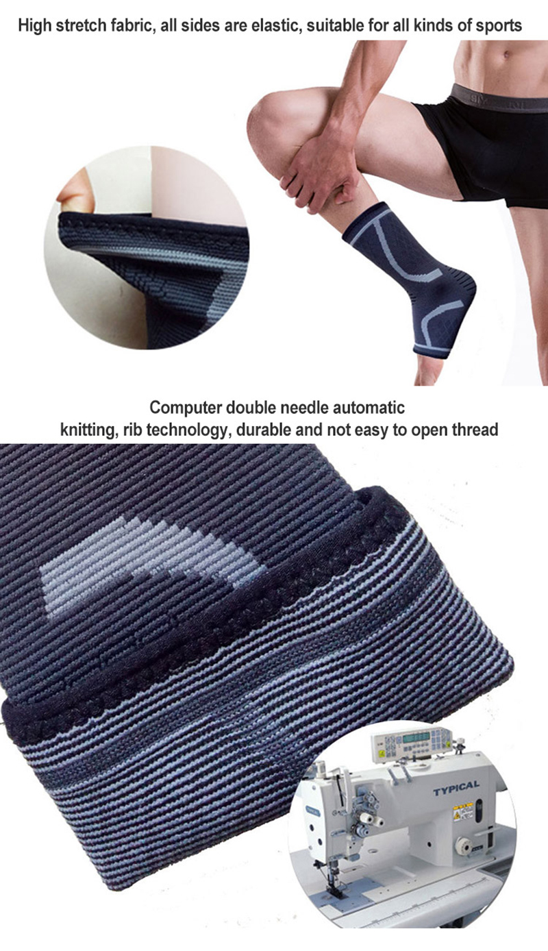 Sport Ankle Stabilizer Brace Compression Ankle Support Tendon Pain Relief Strap Foot Sprain Injury Wraps Run Basketball Large Order Wholesale Export
