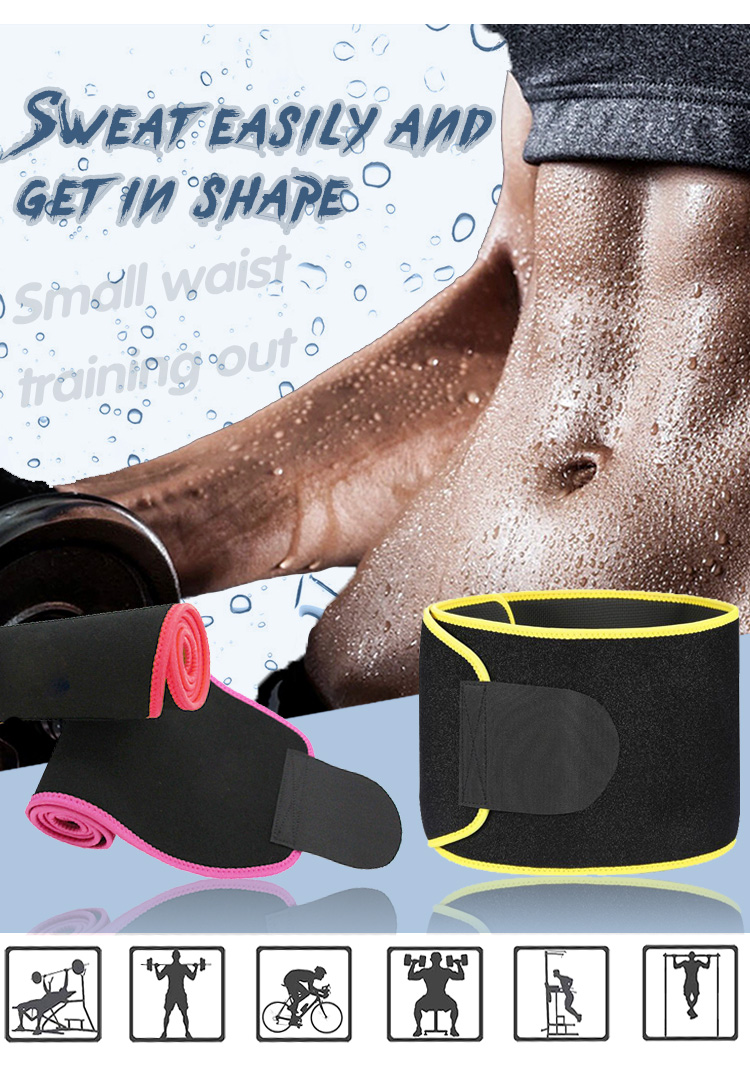 Sport Waist Trimmer Belt Weight Loss Sweat Band Wrap Fat Tummy Stomach Sauna Sweat Belt Large Order Wholesale
