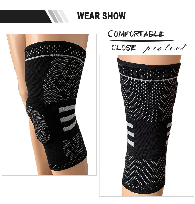 Sports Nylon Silicon Knee Pad Compression knee Support for Running China-based Manufacturer