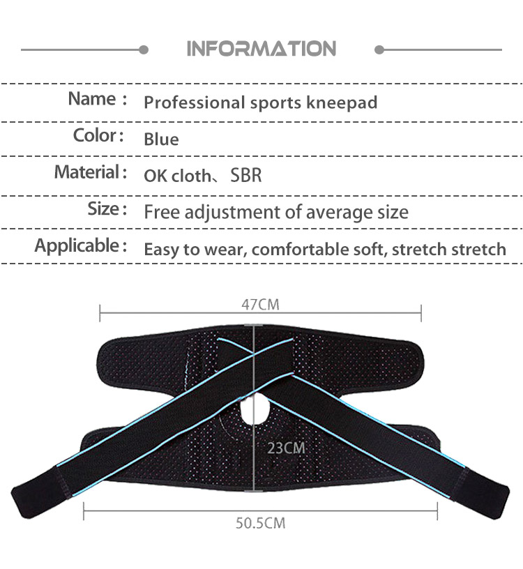 Sports Workout Gym Running knee band brace Adjustable Non Slip Open-Patella Compression Wrap Knee Support Factory Wholesale