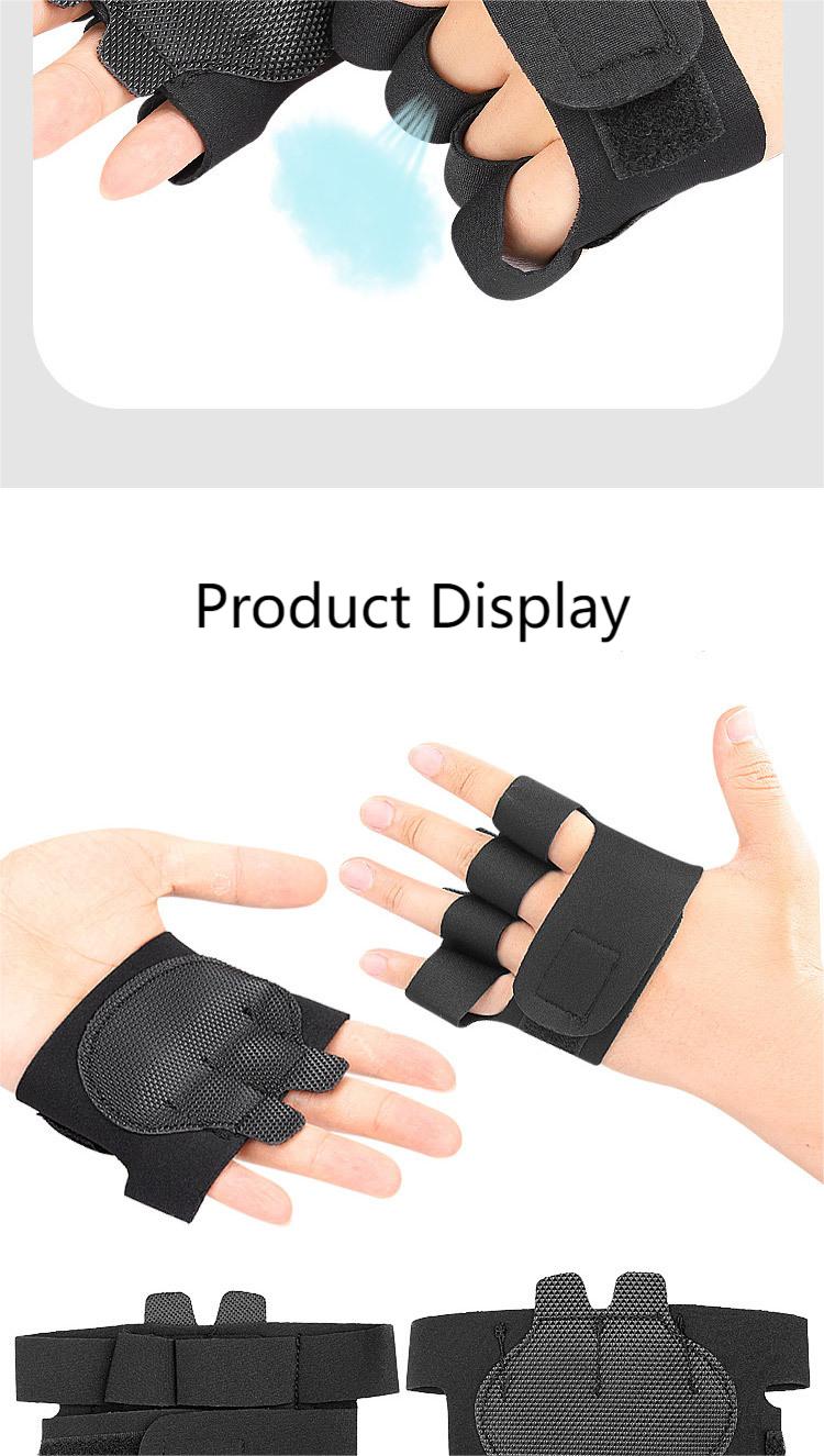 Sports fitness palm protection Weight lifting dumbbell four-finger palm protection horizontal bar training half-finger gloves B2B Wholesale