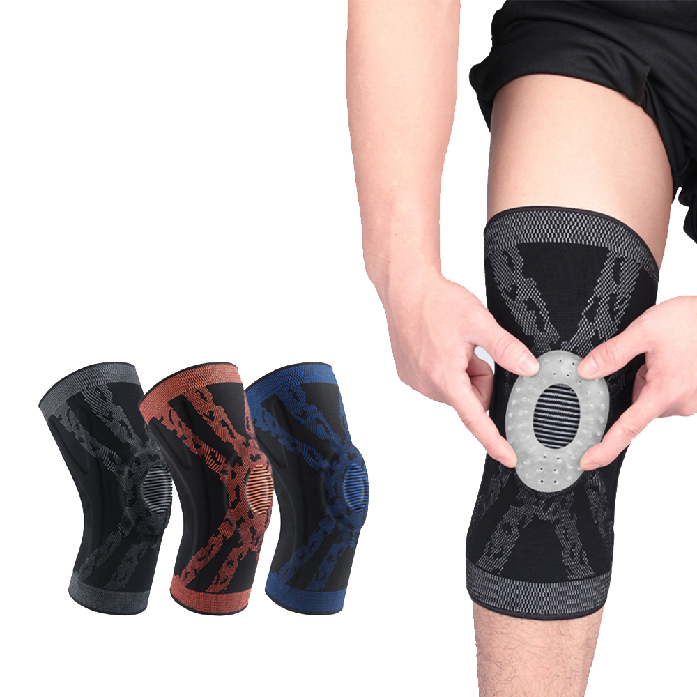 Sports knee pads compression silicone anti-collision protection patella protection outdoor running protective equipment Affordable Factory Pricing
