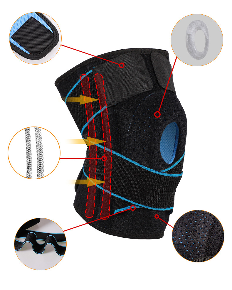 Sports knee pads pressure straps silicone knee pads running basketball cycling badminton protective brace Wholesale Bulk Supply Distributor