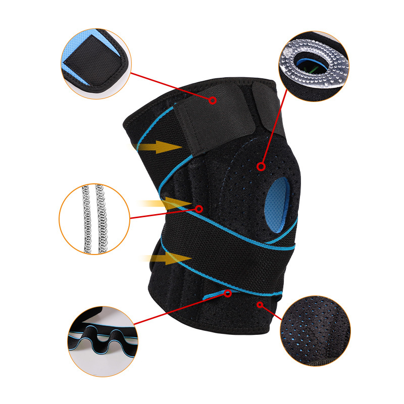 Sports knee pads pressure straps silicone knee pads running basketball cycling badminton protective brace Wholesale Bulk Supply Distributor