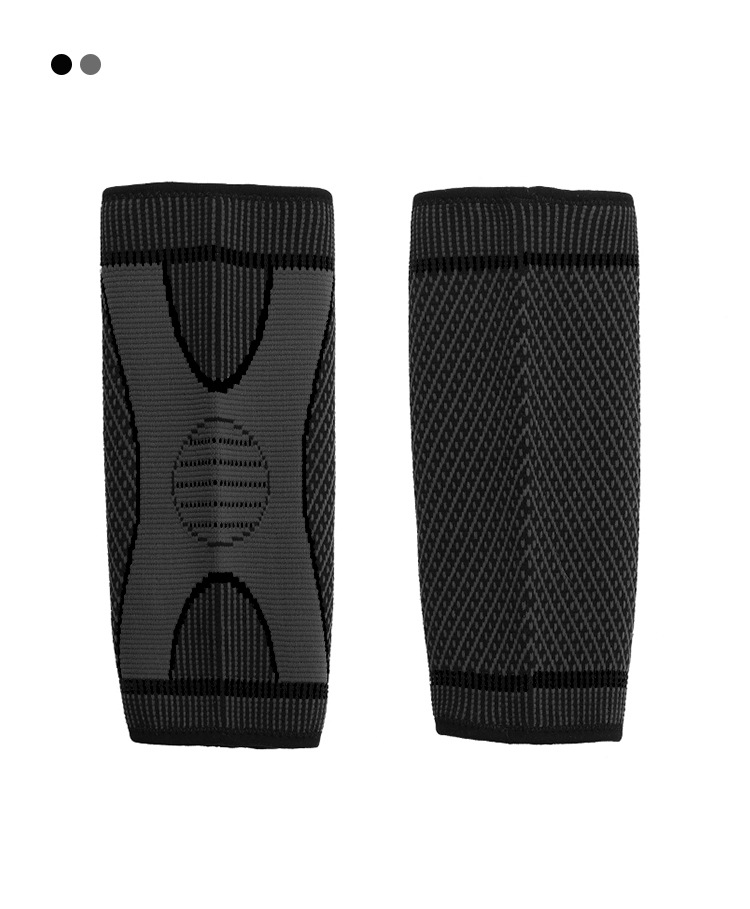Sports knit double corrugated pressure elbow four-sided elastic fitness anti-slip breathable nylon elbow pads Large Order Wholesale Distributor