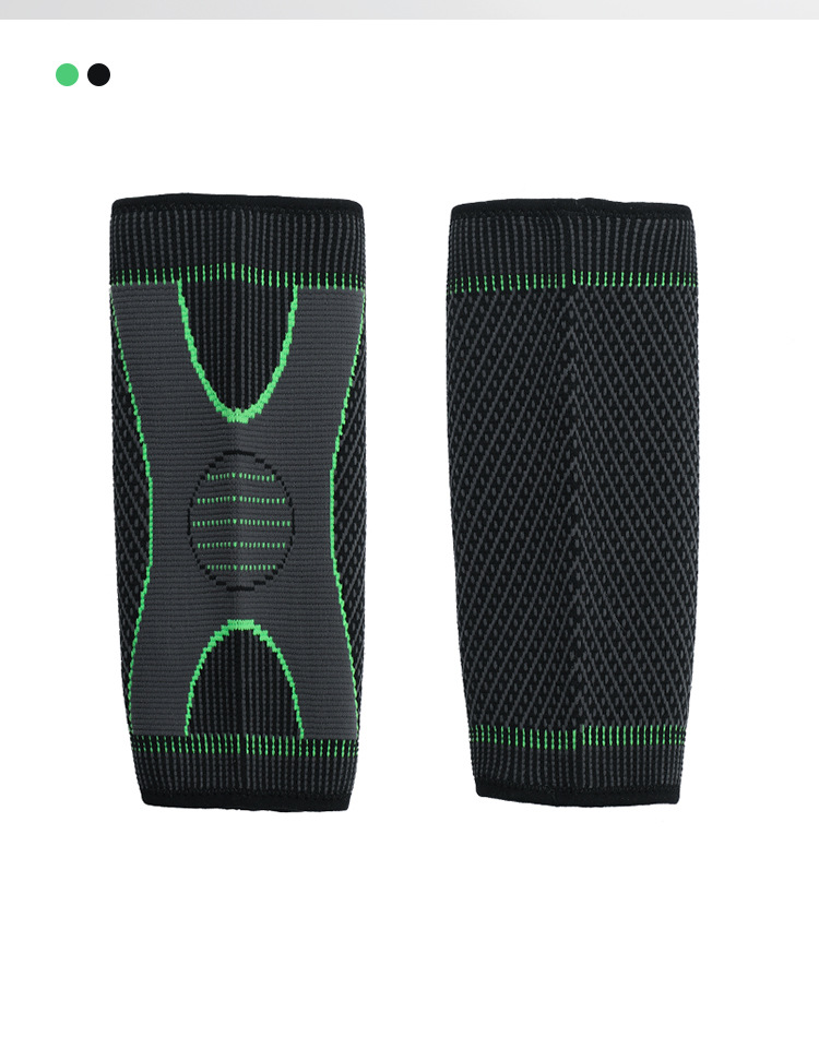 Sports knit double corrugated pressure elbow four-sided elastic fitness anti-slip breathable nylon elbow pads Large Order Wholesale Distributor