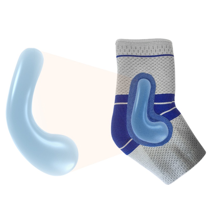 Sports knit nylon elastic breathable ankle protector with large compression silicone ankle protector China Supplier