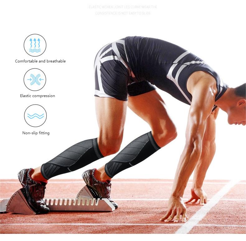 Sports knitted compression calf sets men's and women's outdoor basketball football mountaineering running leg guards Customized Manufacturing Solutions