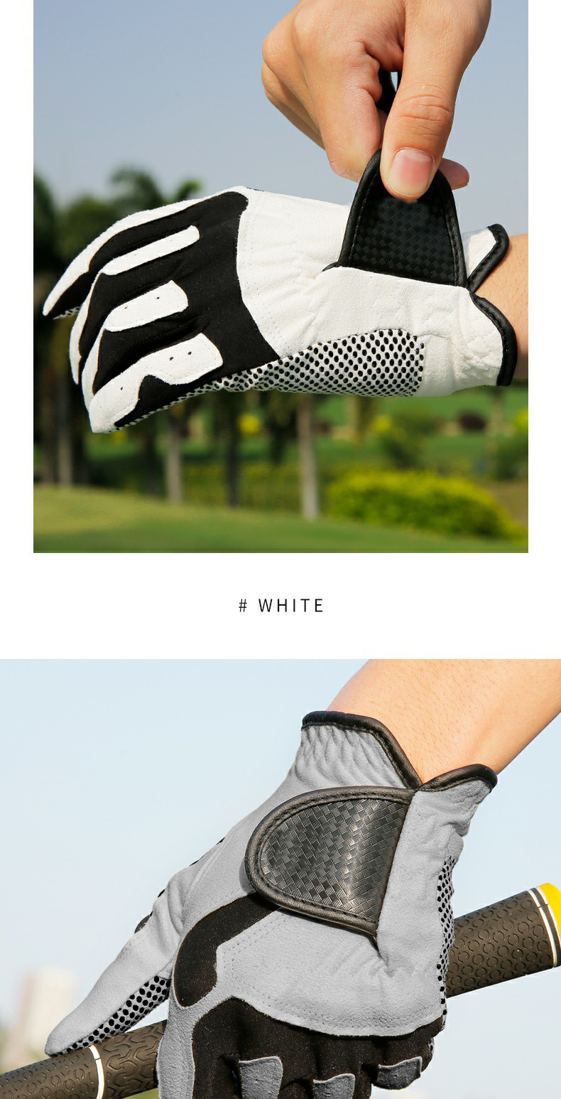 Sports men's gloves Microfiber cloth single non-slip professional full finger golf gloves Wholesale Factory Bulk Orders