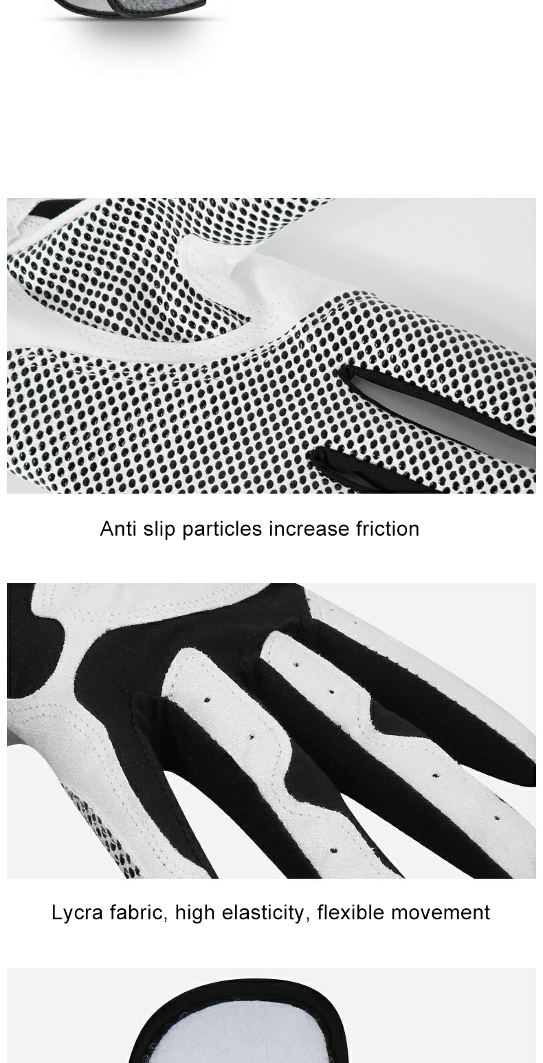 Sports men's gloves Microfiber cloth single non-slip professional full finger golf gloves Wholesale Factory Bulk Orders