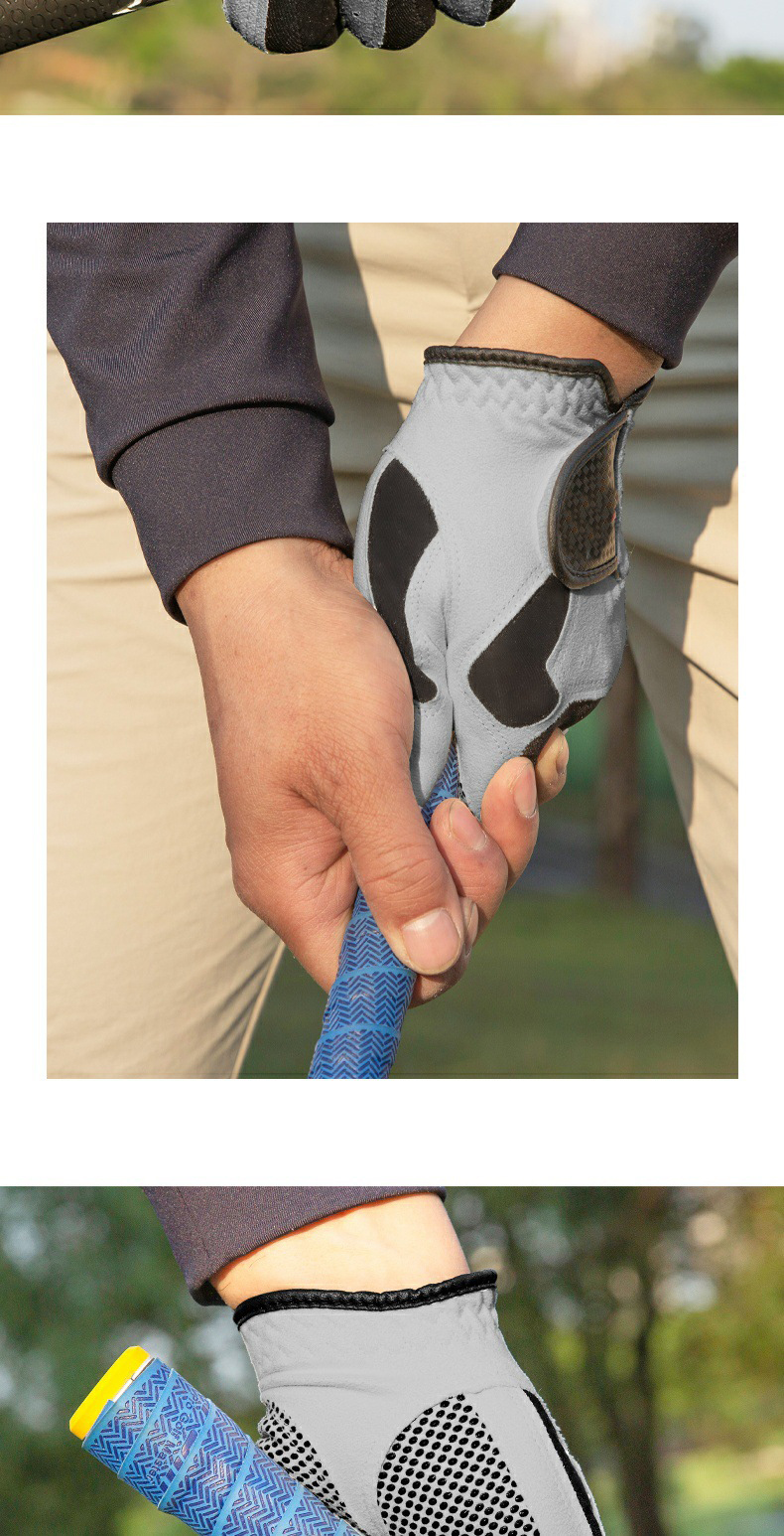 Sports men's gloves Microfiber cloth single non-slip professional full finger golf gloves Wholesale Factory Bulk Orders
