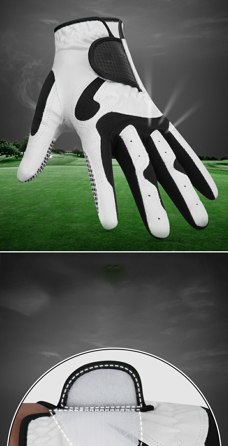 Sports men's gloves Microfiber cloth single non-slip professional full finger golf gloves Wholesale Factory Bulk Orders