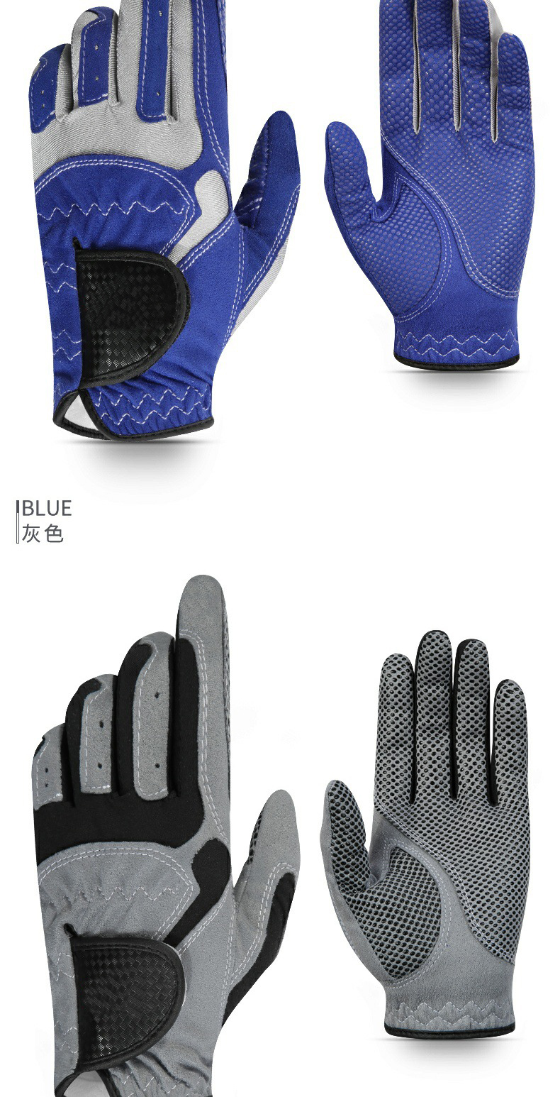 Sports men's gloves Microfiber cloth single non-slip professional full finger golf gloves Wholesale Factory Bulk Orders