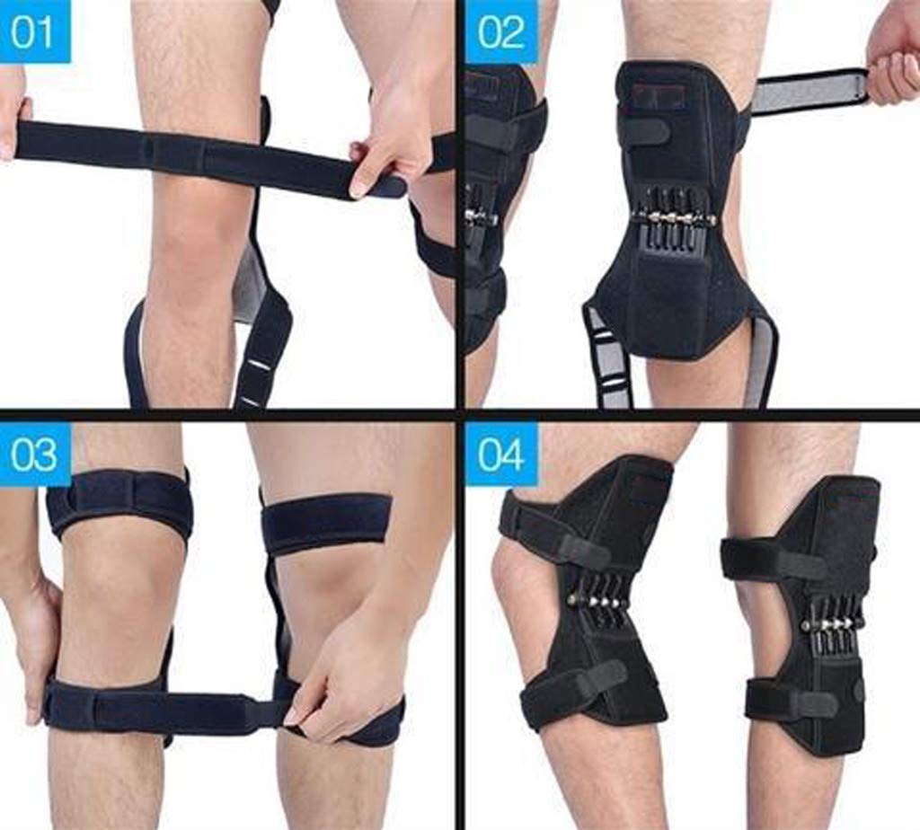 Spring Knee Pad Brace Rebound Booster, Knee Protection Booster Old Cold Leg Knee Band Deep Care Joint Support B2B Manufacturing Factory