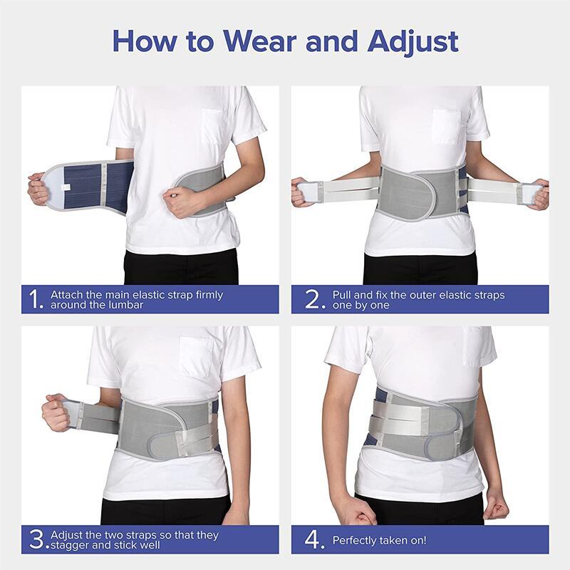 Strong Lower Back Brace Lumbar Back Belt with 3 Replaceable Lumbar Pads Waist Support Trainer Trimmer Pain Relief Weightlifting OEM Wholesale