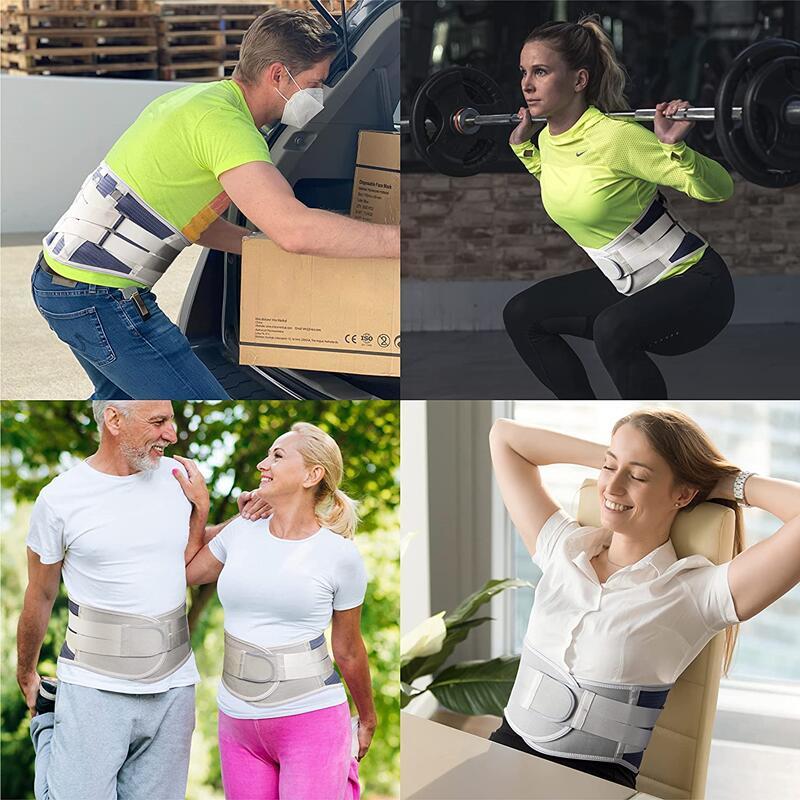 Strong Lower Back Brace Lumbar Back Belt with 3 Replaceable Lumbar Pads Waist Support Trainer Trimmer Pain Relief Weightlifting OEM Wholesale