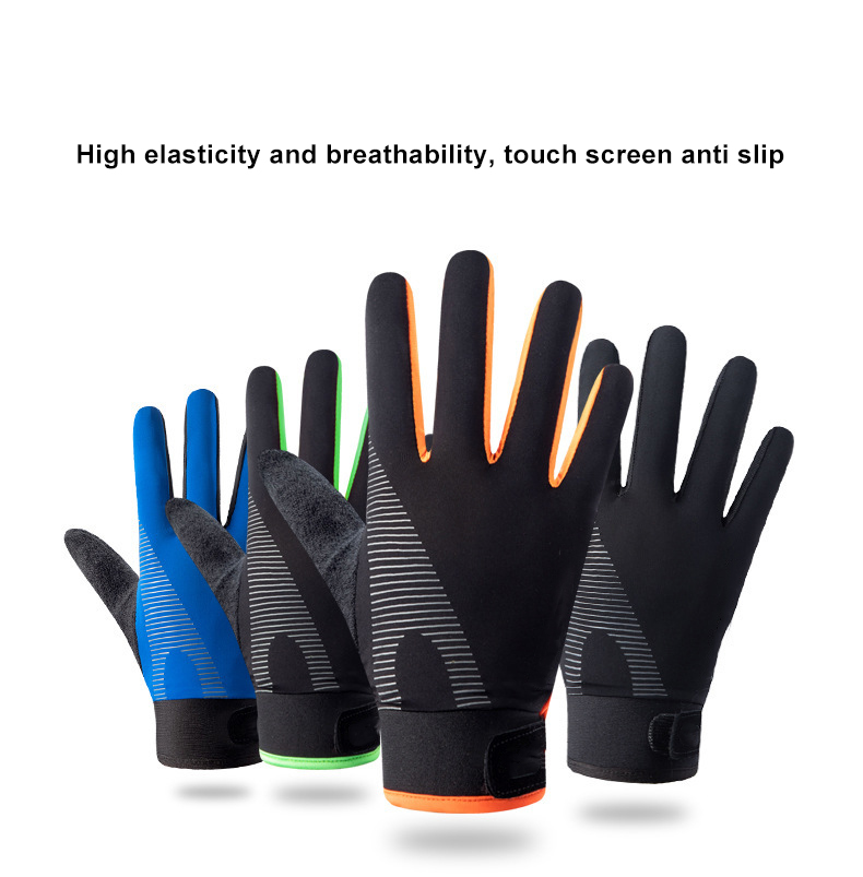 Summer sunscreen gloves Cycling ice silk Breathable thin outdoor sports fishing non-slip touch screen gloves Wholesale Factory Customization